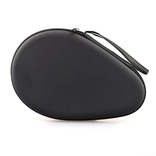 Waterproof Hard Shell Table Tennis Racket Case for 2 Paddles Shockproof Lightweight Protector Black