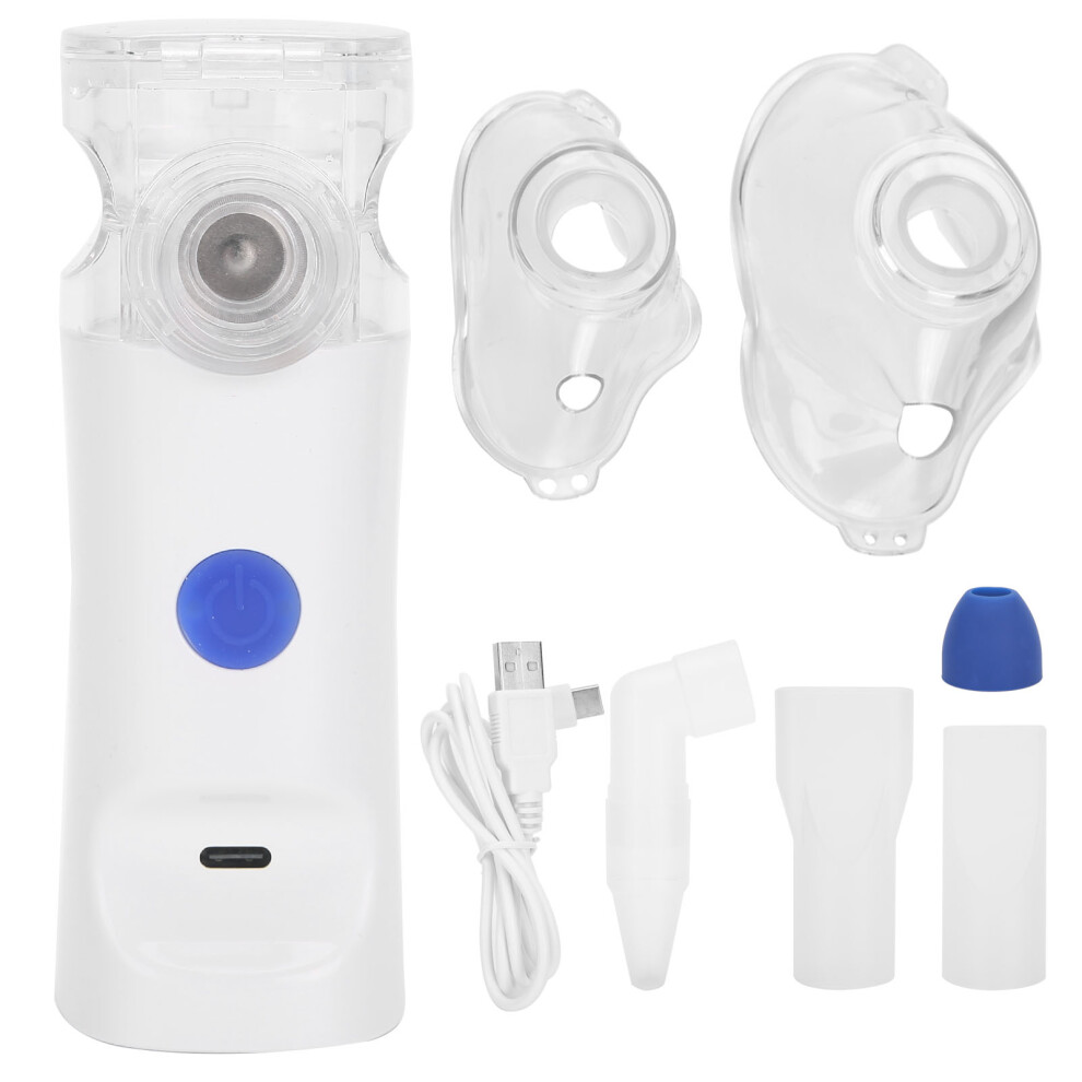 Cool Mist Steam Inhaler Easy Maintenance Mesh Nebulizer Quiet Operation Portable Compressor Nebuliser with Multiple Holes Steam Heads User Friendly