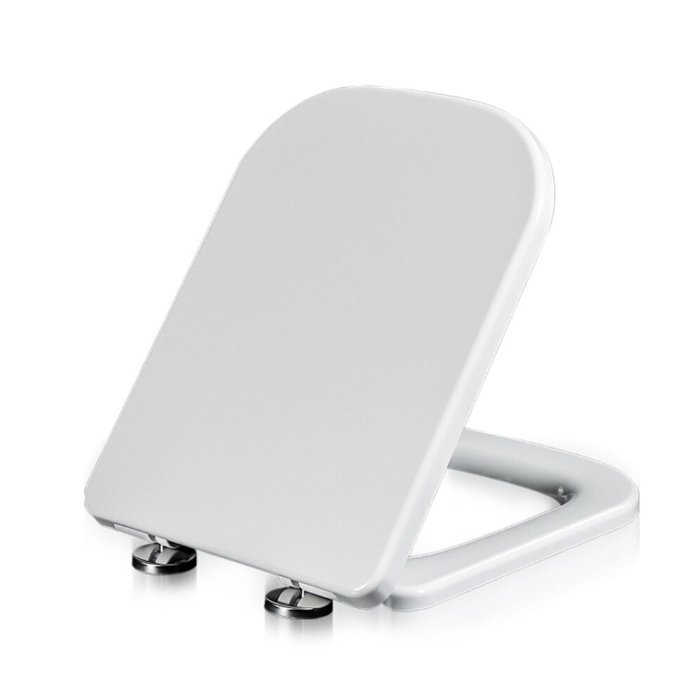 Universal Toilet Seat Square Toilet Seat Soft Close Pp Material Fixing Adjustable White Hinge Model 04B 9187378911341