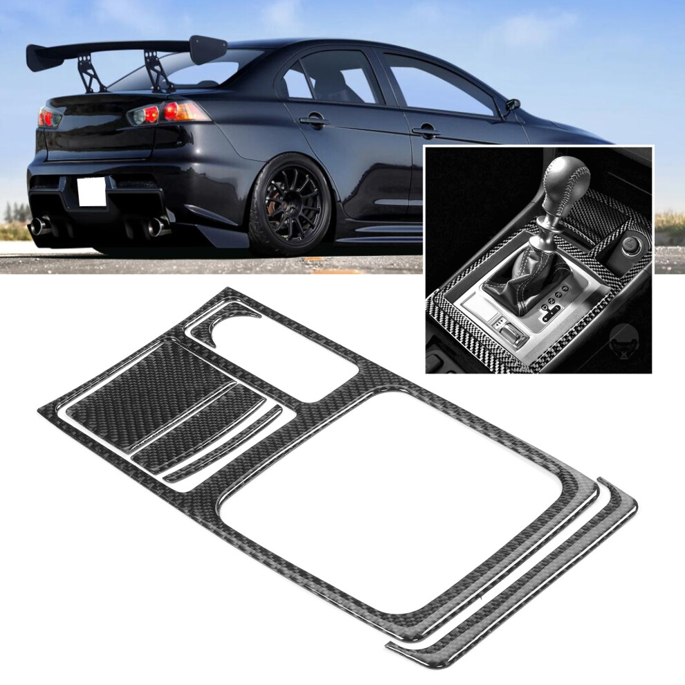 Carbon Fiber Gear Shift Panel Cover Fit For Mitsubishi Lancer Gts 2008-2016 8781379550038