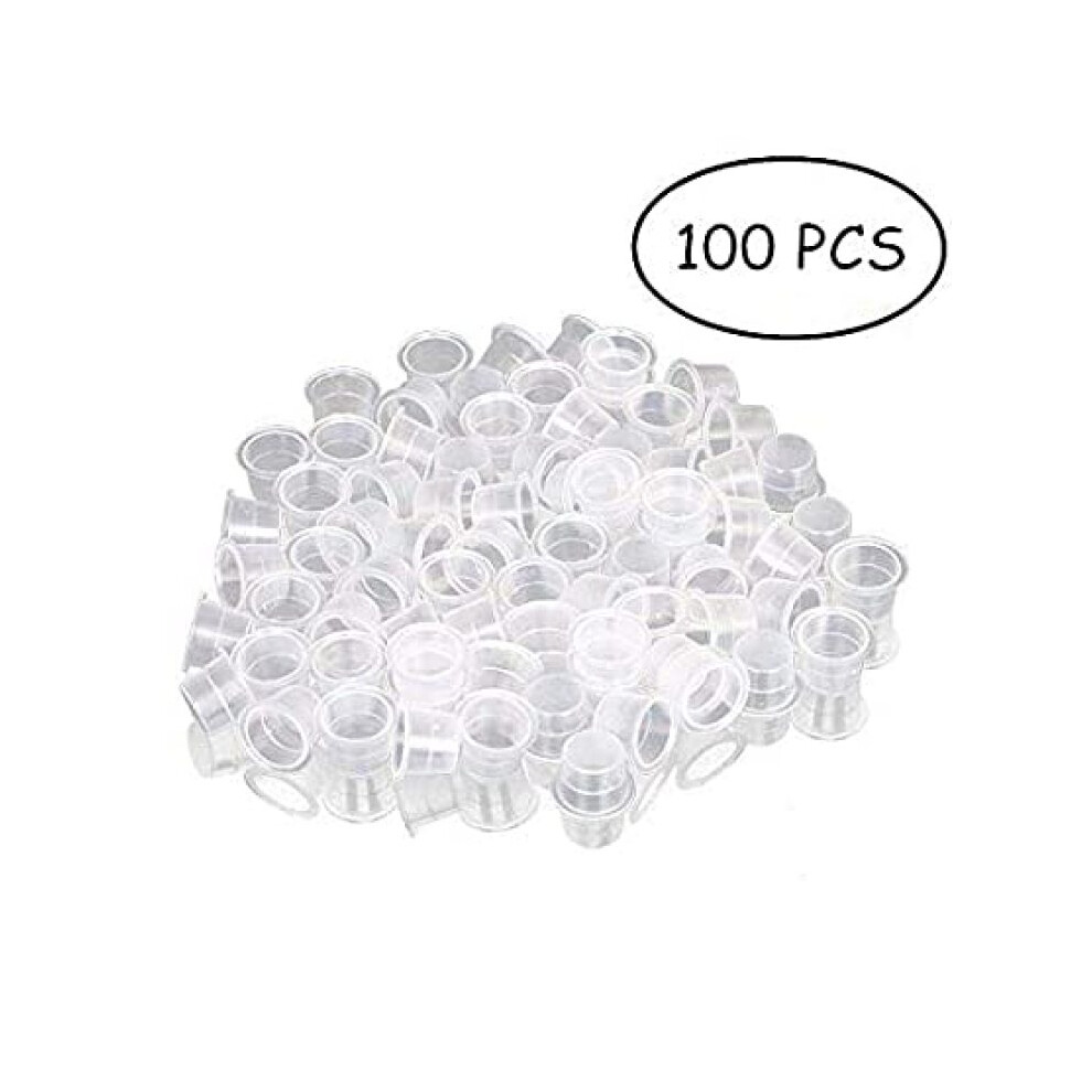 Professional Tattoo Kits Essentials, 100 Count Disposable Pigment Caps, Ink Caps With Base, Perfect For Artists, Ensuring No Mess And Clean Workspace