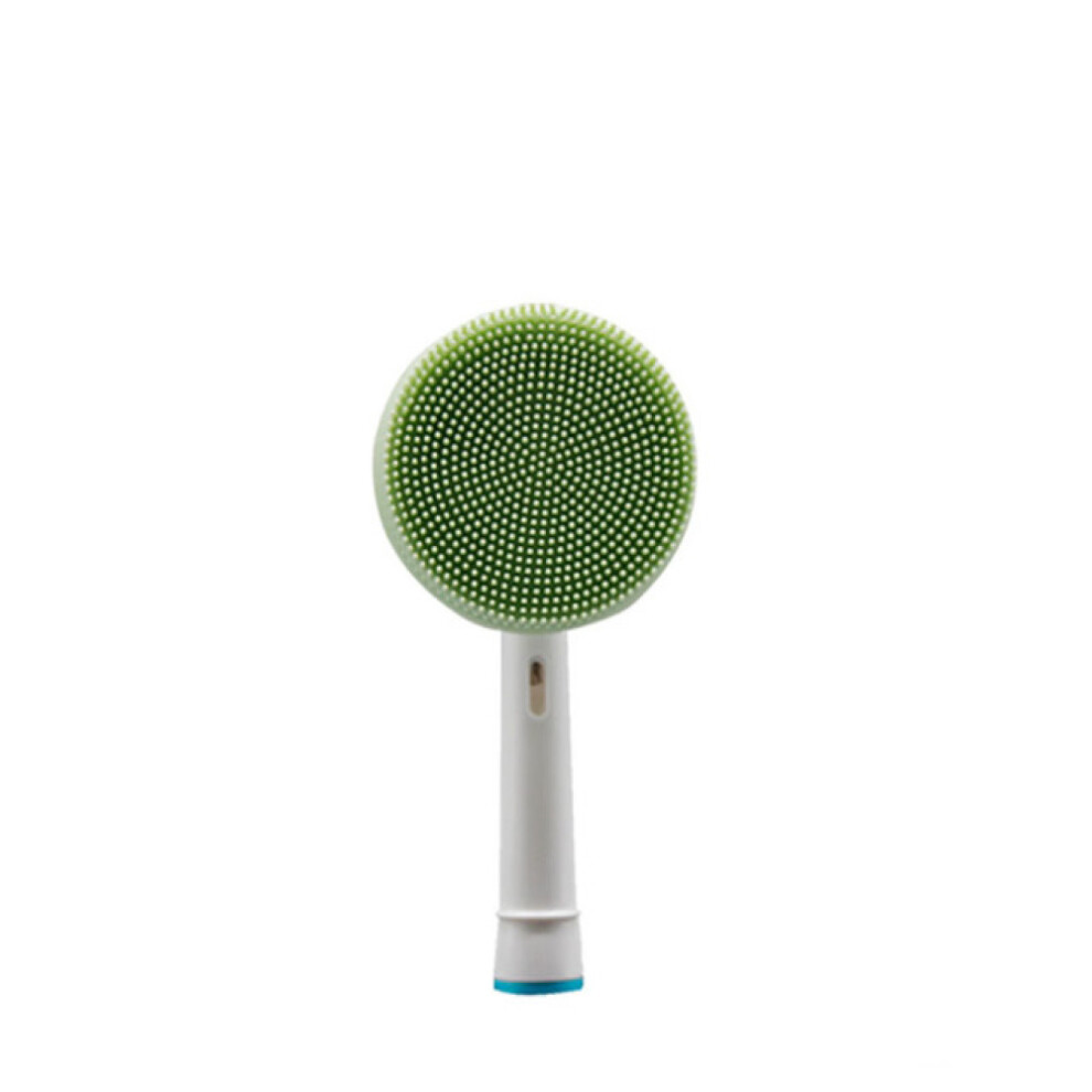 Electric Toothbrush Compatible Silicone Facial Cleansing Brush, Exfoliating & Massage Features For Deep Cleaning & Brighter Skin Tone, Ba