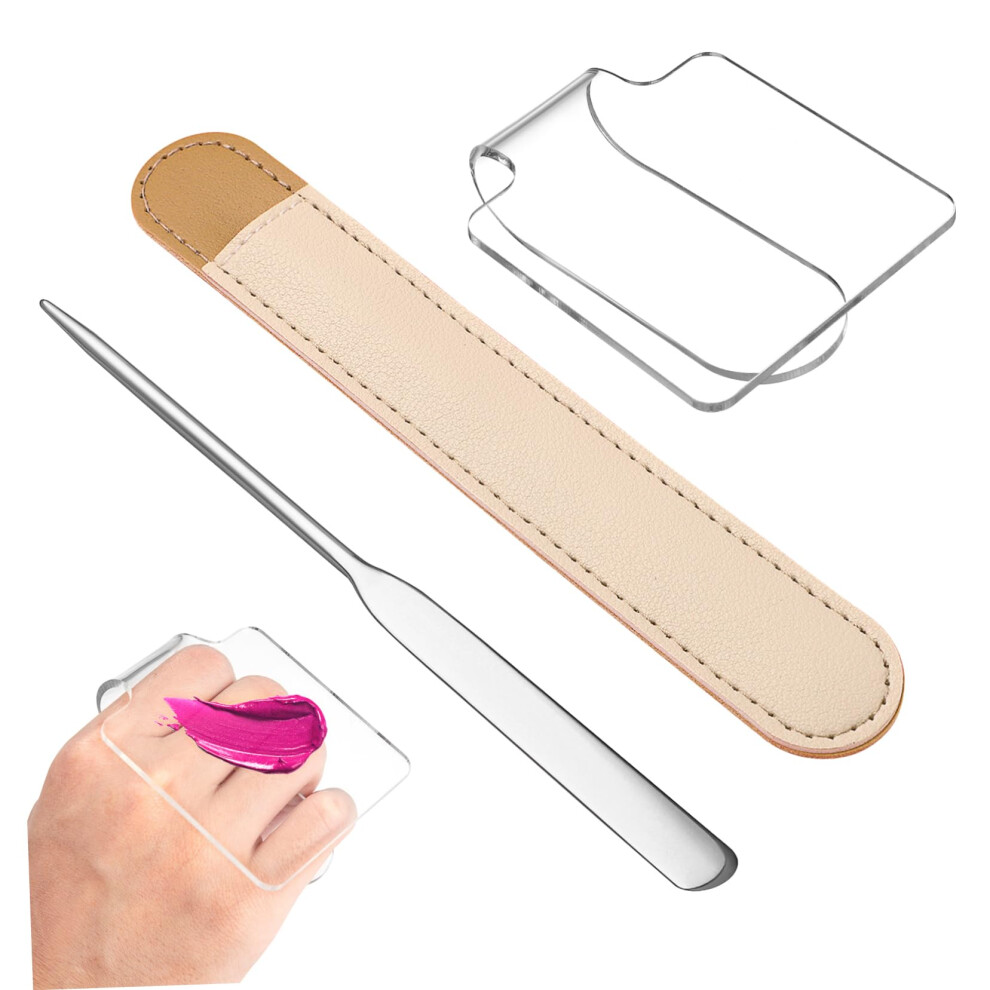Makeup Mixing Palette with Stainless Steel Spatula and Bag for Foundations and Cosmetic Blending