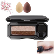 Dual Color Eyeshadow Waterproof Pigmented Gradient Palette Long Lasting Glitter #02