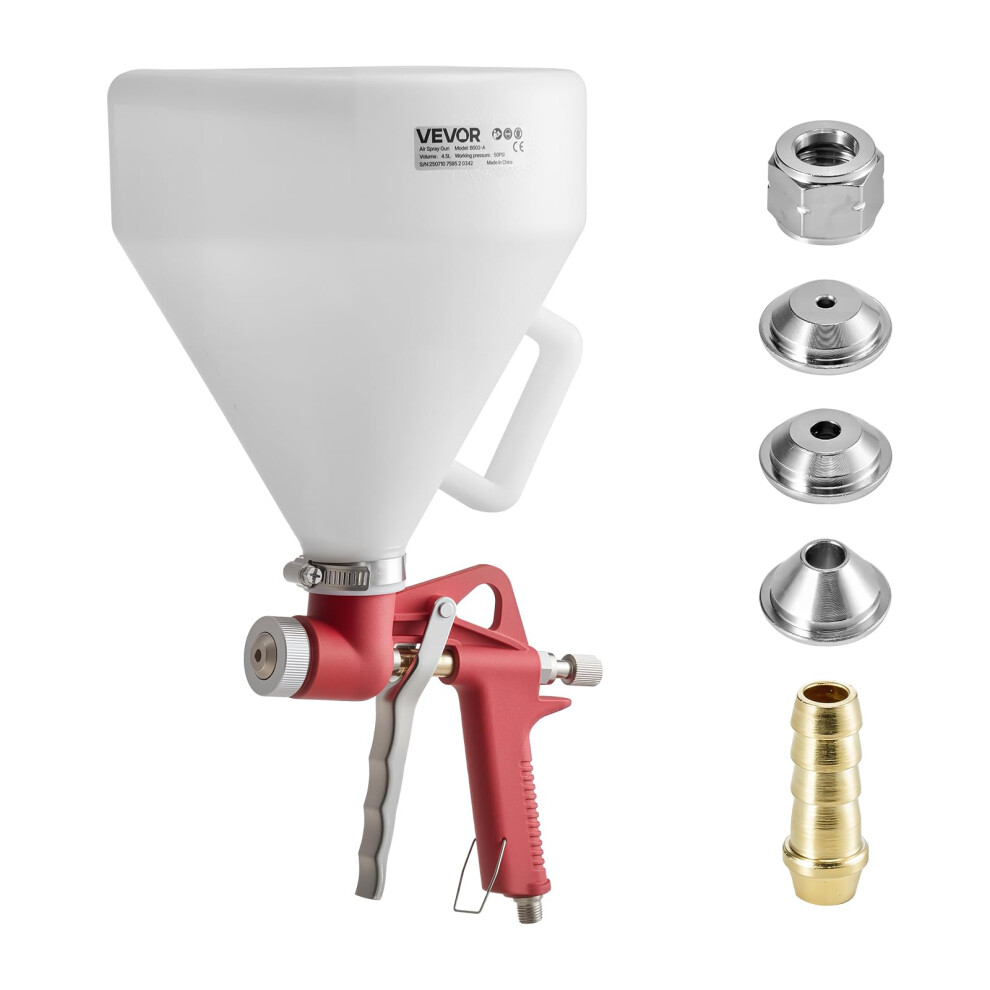 Texture Spray Gun With 1.45 Gallon Hopper, 3 Nozzles For Popcorn, Knockdown And Drywall Finishes 9199774658447