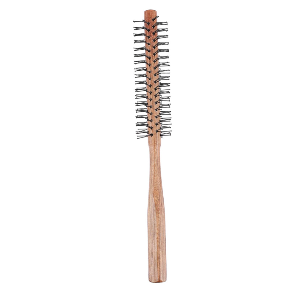 Curly Hair Brush Wooden Round AntiStatic Detangling Styling Blow Drying for Salon and Home