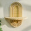Rattan Wall Shelf Wall Mounted Floating Shelf,Space Saving for 4