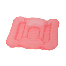 Inflatable Bathtub Cushion with Ergonomic Body Support and Suction Cups, Pink Foldable Design