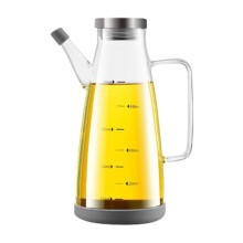Multifunctionele glazen oliefles, roestvrij stalen- 750ml