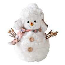 Festival Knitted Fabric Snowman Ornament Holiday Decoration-M