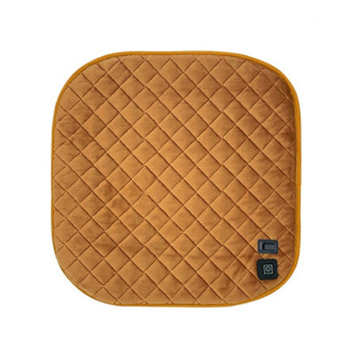 Adaptable Heat Pad For Office Car Variable Warmth-Brown yellow