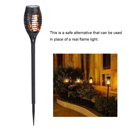 4PCS Solar Power Fackel geformt flackernde Flamme