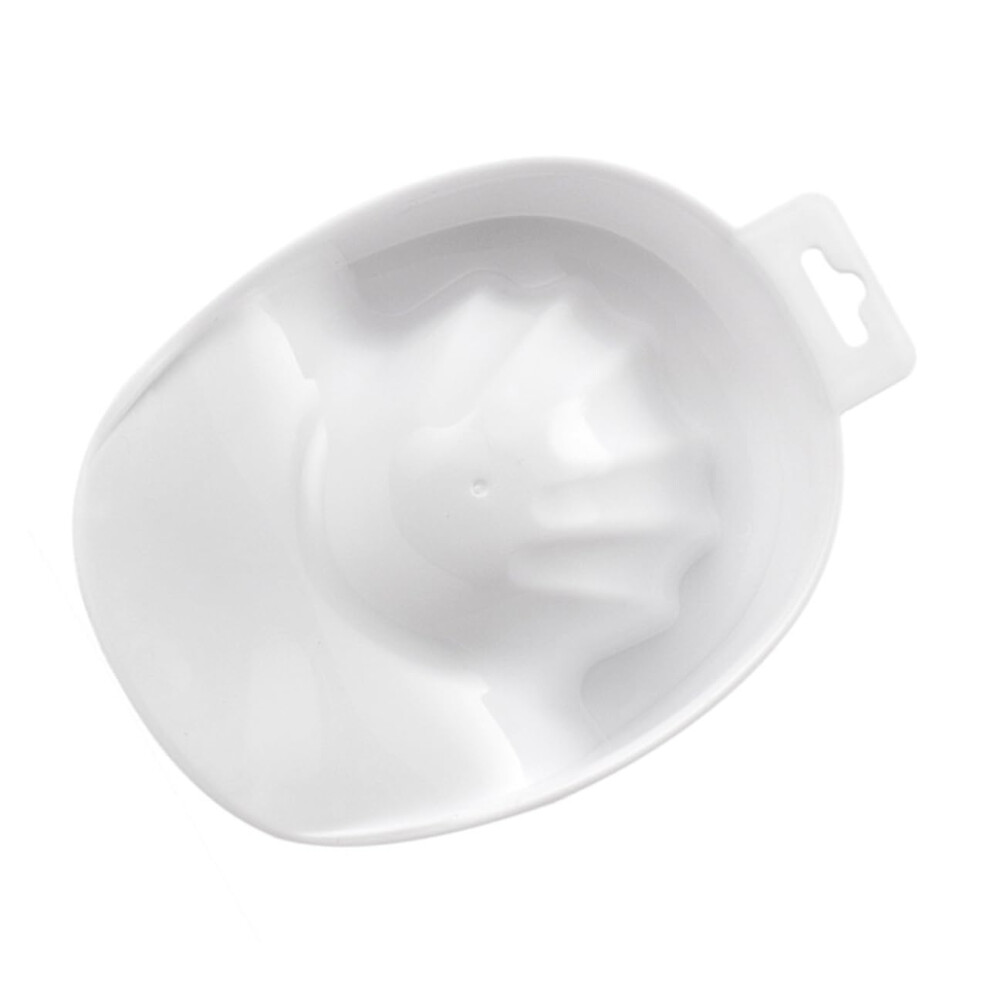 White Manicure Soak Bowl For Gel Nail Polish Removal And Cuticle Softening Hand Spa Tray
