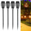 4PCS Solar Power Fackel geformt flackernde Flamme 3