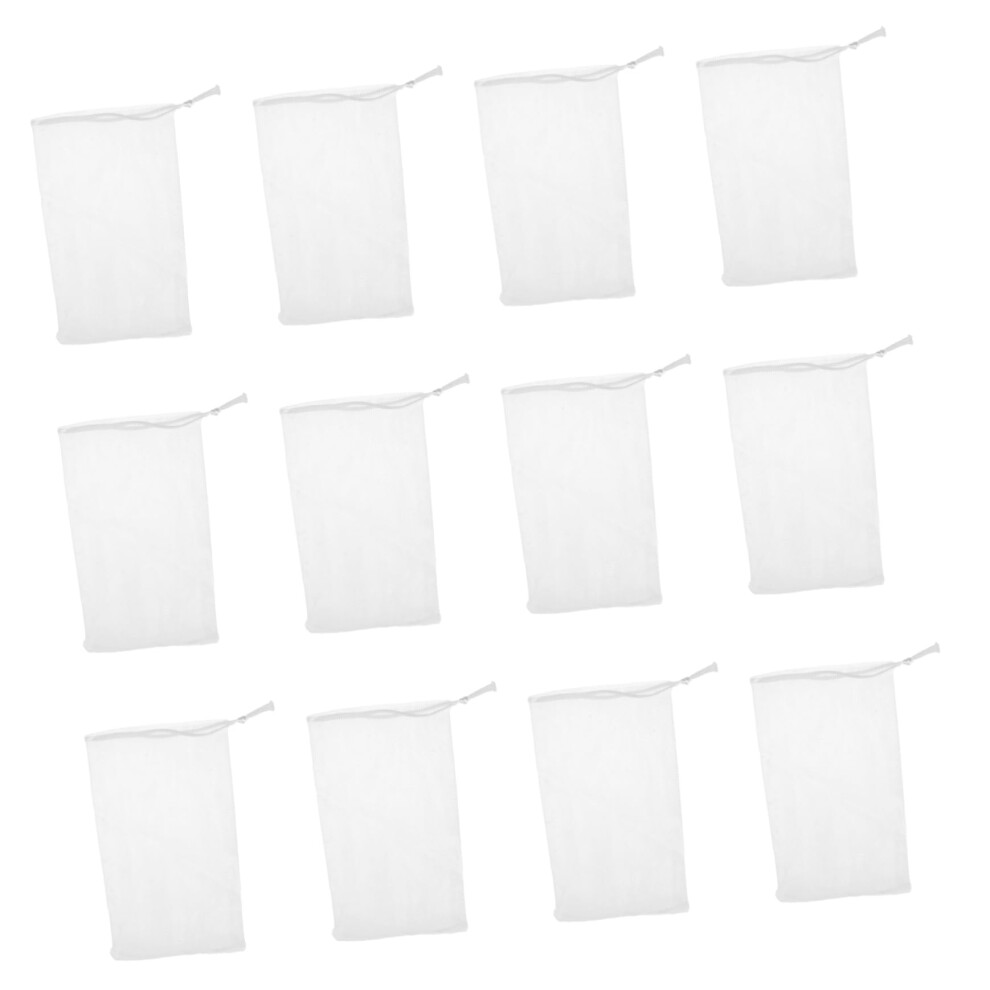 Soap Saver Bag Set of 12 with Foaming Mesh for Gentle Exfoliation and Facial Cleansing in Shower