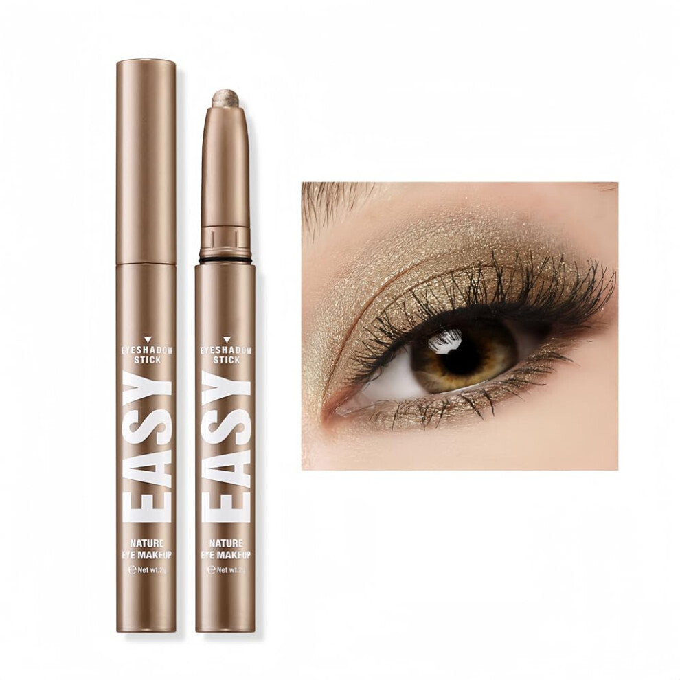 Cream Waterproof Eyeshadow Stick And Eyeliner Pen, Long Lasting Pencil, Pigmented #11