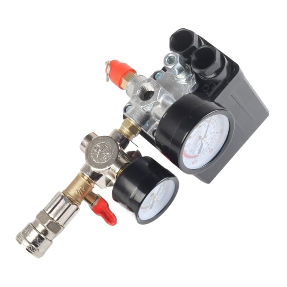 Adjustable Air Compressor Pressure Switch 90120 Psi With Manifold Regulator Gauge For Consistent Airflow 9199774659222