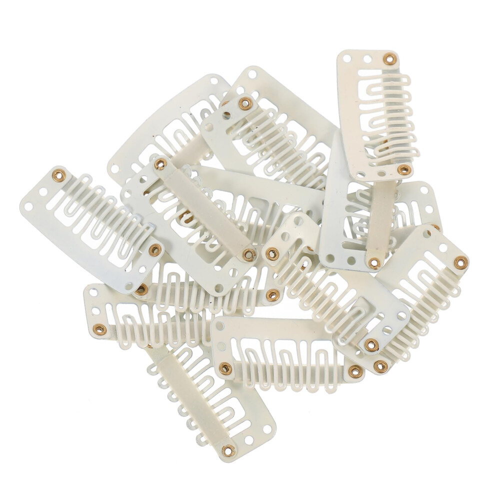 Unisex Brown 60Pcs Wig Clips Hair Extension Clips Ushape Snap With Smooth Edges And Durable Metallic Frame