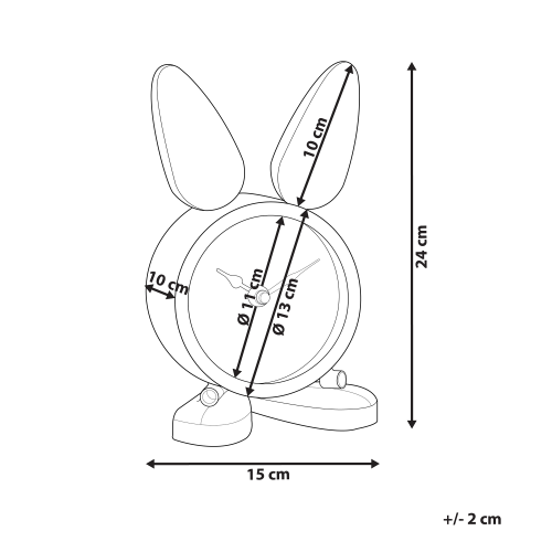Beliani Clock THUSIS Metal Silver 2