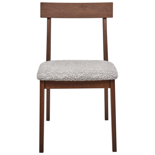 Beliani Set of 2 Dining Chairs ISLE Wood Brown/Grey 2
