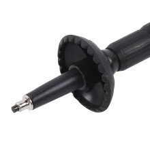 Ergonomic Black Hiking Stick for Seniors with Adjustable Wristband