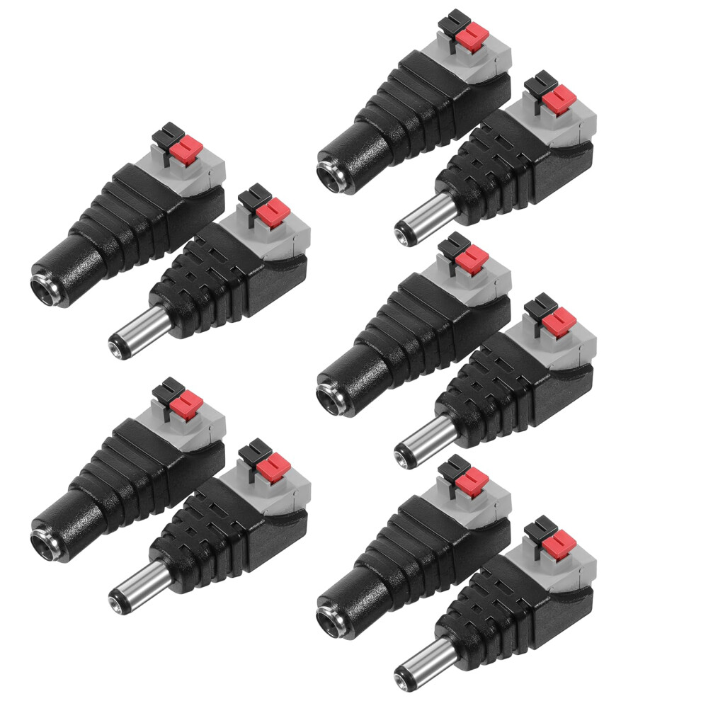 Dc Power Connectors 5.5Mm X 2.1Mm Male And Female Barrel Plug Adapters For 12V Led And Cctv 9199774659888