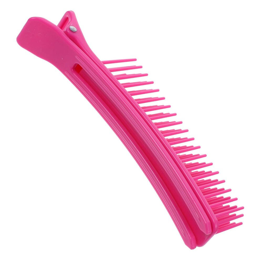 Unisex Purple Hair Sectioning Clip With Integrated Comb, Secure Nonslip Grip, Salon Hair Styling Tool
