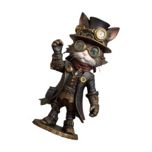 Sculpture de chats de l'inventeur-Ornements de statue de chat B