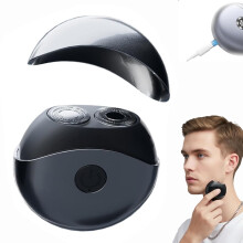Men's Electric Shaver DualHead USB Rechargeable Waterproof Razor for Close Shave and Travel Gray