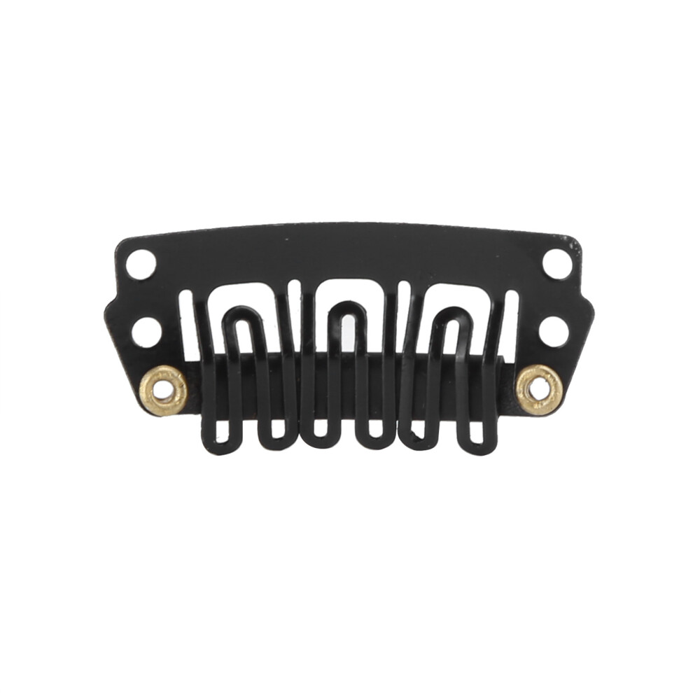 Unisex Black 1000Pcs 2.8U Snap Hair Clips For Extensions Wigs Hair Accessories