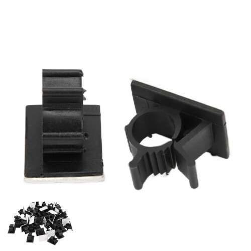 Lightweight Nylon Clips Multi-surface Compatible Clips Black Adhesive Backed Clips Adjustable Clamp Durable Cable Clamps Adjustable Cable Clips for 2