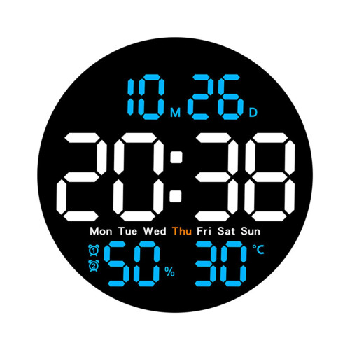 10' Electronic Clock Large Screen Digital Clock With Remote Control LED Display For Various Settings