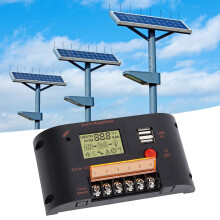 Intelligent 10A Solar Controller Battery Activation LCD 12V/24V
