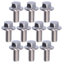 Hex Flange Screws Rust And Corrosion Resistant Stainless Steel 304 Fasteners For Wood And Humid Environments Hex Head Bolts Lightweight And Portable