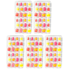 Gemakkelijk aan te brengen, niet-giftige kunstnagels voor kinderen, charmante voorgeplakte nageltips voor meisjes, diverse maten, duurzame