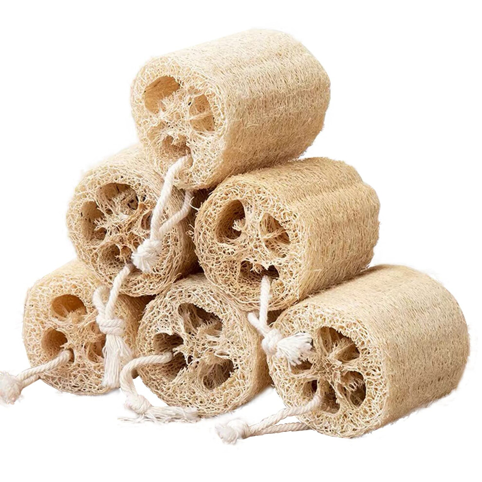 Natural Loofah Sponge, Green Ecology Quick-Drying Structure for Body Shower, Reusable Loofah Exfoliating Bath Scrubber with Deep Exfoliation for Enha