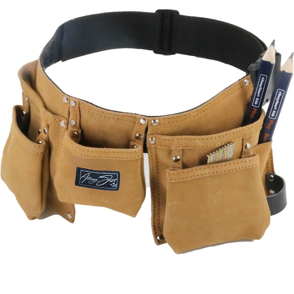 Leather Tool Belt For Women, Adjustable Petite Fit Small Carpenter Pouch For Diy And Woodworking 9187378913949