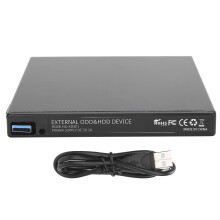 Leitor de CD/DVD externo USB 3.0 de alto desempenho e design fino e elegante, ideal para laptops, desktops, PCs com Windows 10 e computadores Apple