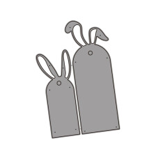 Metal Cutting Dies for Card Easters Rabbits Label Die-MH885