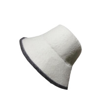 (white) Sauna Hat Lightweight Wool Felt Headgear Keeps Hair Safe In Sauna Bath