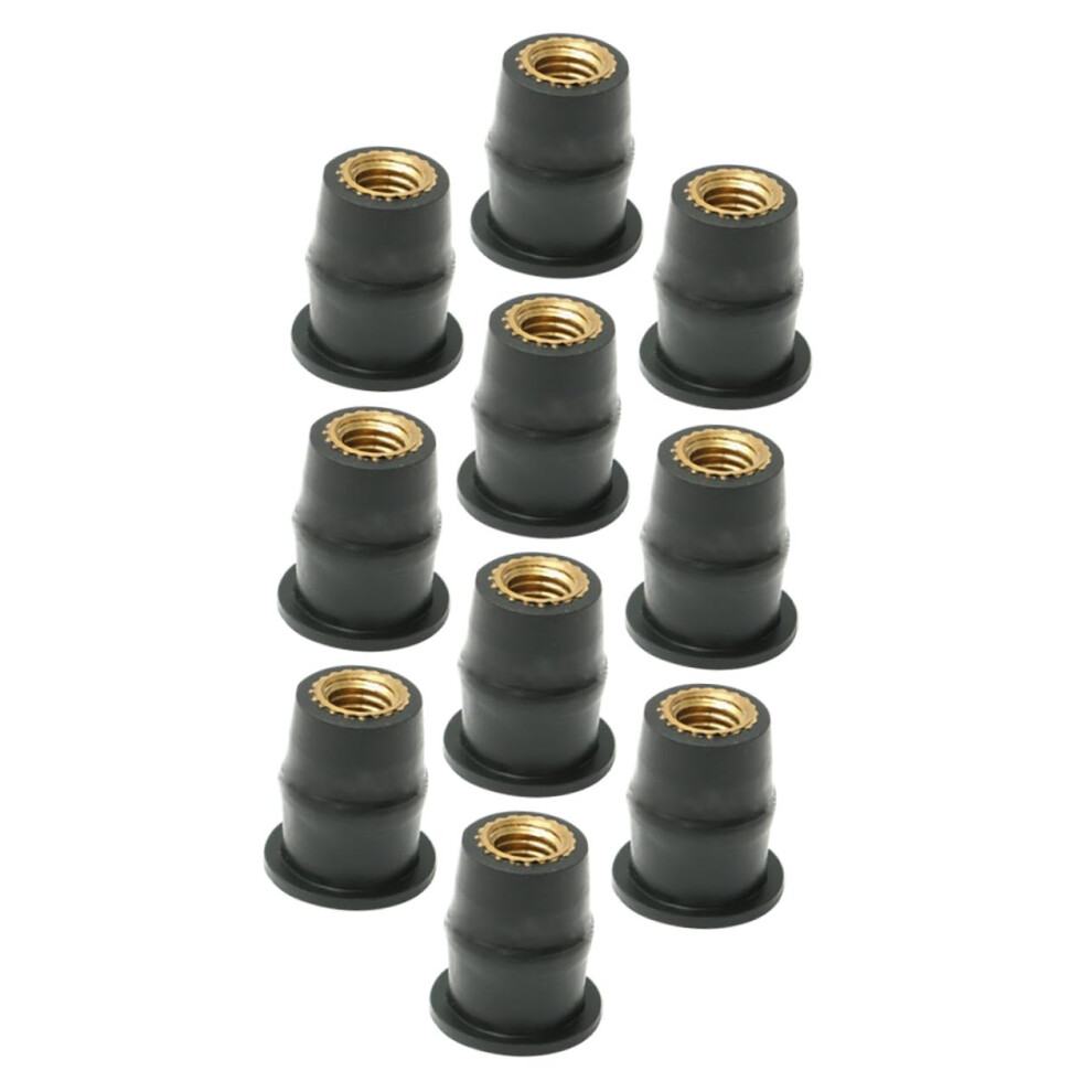 Rubber Nuts With Insert 10Piece For Motorcycle Windscreen Expansion Fasteners, And Maintenance, Wearresistant 9199774661560