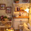 Miniatur mit Möbeln DIY Holzbausatz Minihaus 5