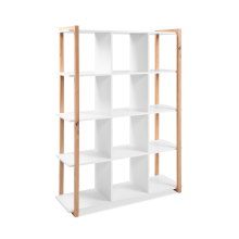 (Finish[Furniture ], Height[Bookcases & Shelving]) Industrial Bookcase 12 compartments H145 cm - DENVER