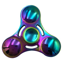 Rainbow Metal Fidget Spinner with High-Speed Bearing, Smooth Spinning 3-6 Minutes Zinc Alloy Hand Spinner for Stress Relief and Focus, Ergonomic