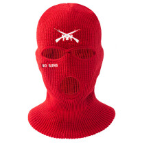 Maschera integrale per sport invernali, passamontagna invernale con design a 3 fori, maschera da sci in maglia morbida per protezione dal freddo,