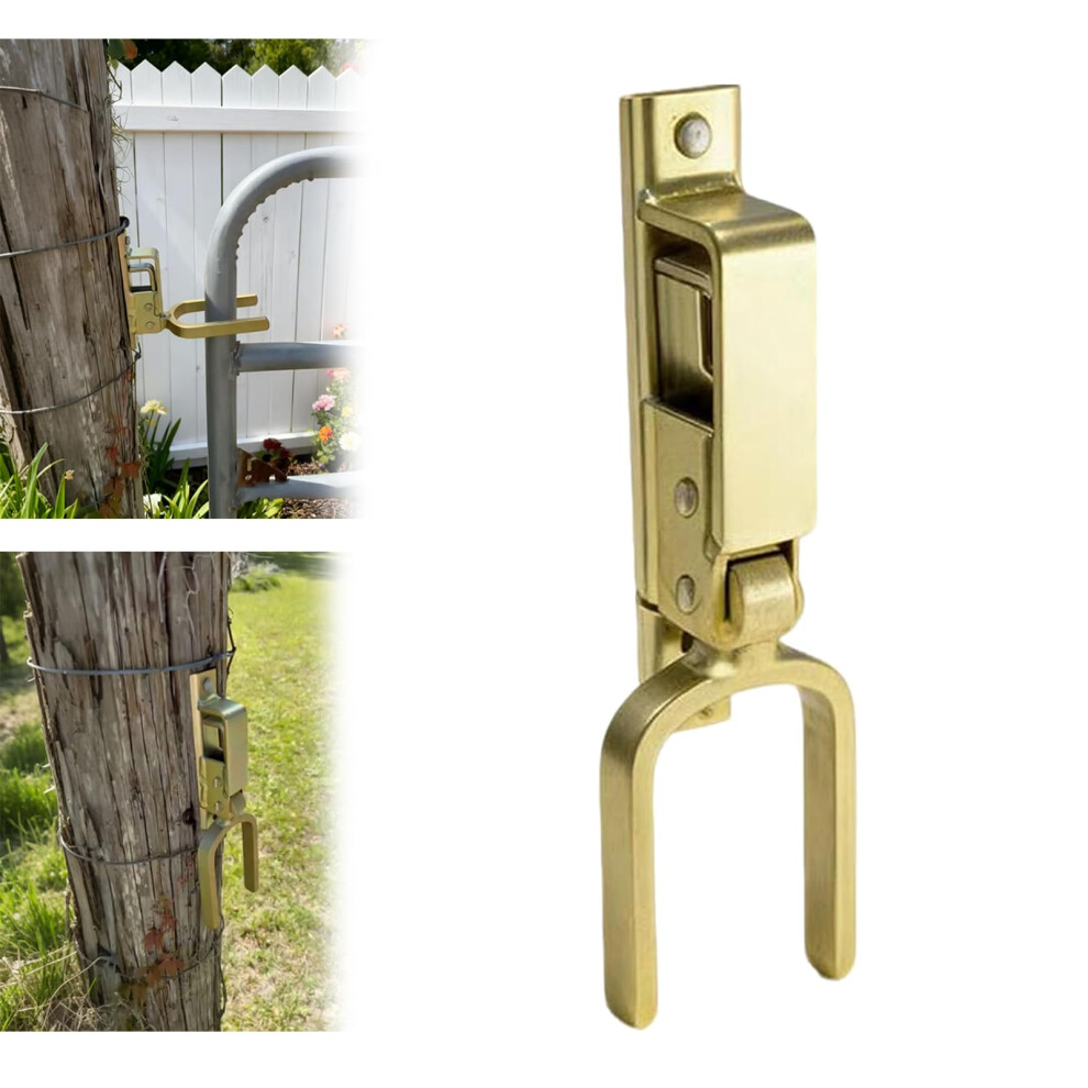 Heavy Duty Gate Latch With Automatic Spring Lock, Rustresistant Steel For Farm, Ranch And Backyard 9187378914724