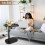 C Shaped Side Table Adjustable Height with 360 Rotating  for Sofa Bed Space Saving Black 5