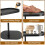 C Shaped Side Table Adjustable Height with 360 Rotating  for Sofa Bed Space Saving Black 4