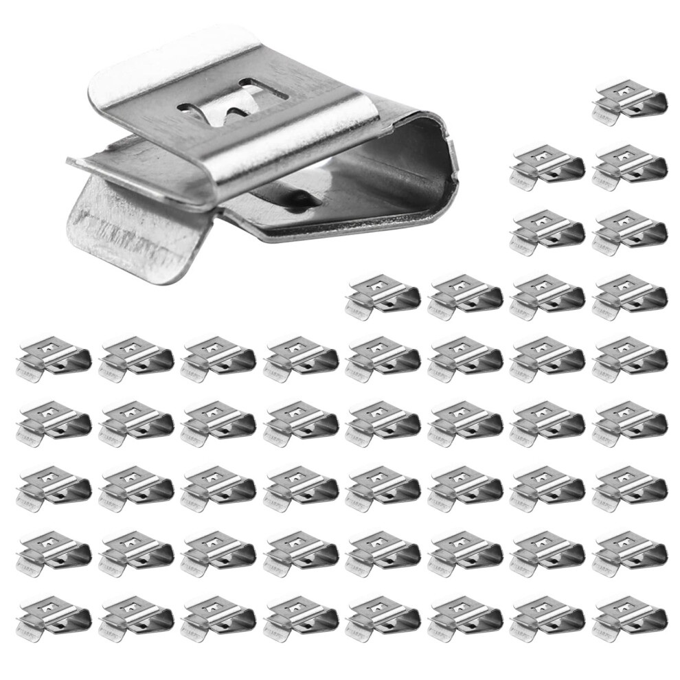 50Pcs Stainless Steel Solar Panel Cable Clips For Secure Wire Management And Weather Resistance 9187378914977
