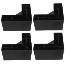 4Pcs Replacement Couch Legs – Durable Black LShaped Furniture Riser Legs for Sofa, Bed, Cabinet